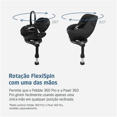 Base Para Carro FamilyFix 360° Pro Maxi Cosi Black - Rotação FlexiSpin com uma única mão